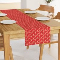 Red Hot Scalloped Fans