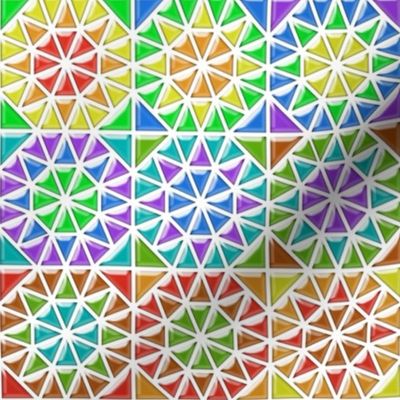 Faux Glass Rainbow Tiles