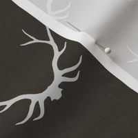 Antlers - Dark Brown linen