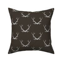 Antlers - Dark Brown linen