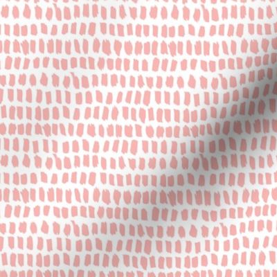 Strokes and stripes abstract scandinavian style brush design girls pastel pink XS