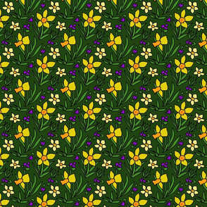 daffodils_and_violets_green