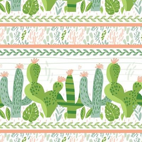 Cacti Mix Border Print