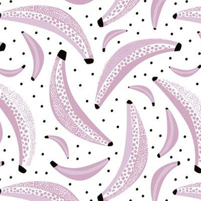 Cool polka dots purple banana fruit summer design for kids lilac violet girls