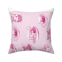 Pink China Tea Towel Set of 4