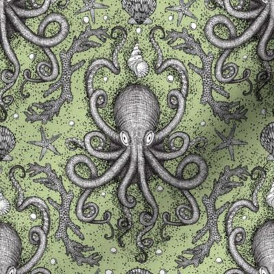 Octopus-Damask - Lt. Green