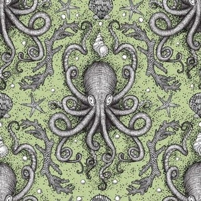 Octopus-Damask - Lt. Green