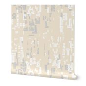 letter play - wordy white/grey/creme