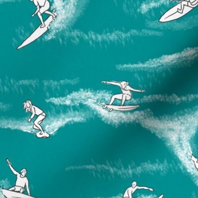 Surfers on Turquoise