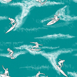 Surfers on Turquoise