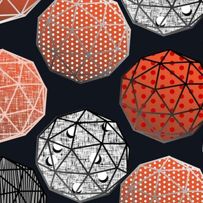 Dot this Geodesic, fancy on dark gray by Su_G