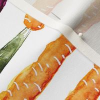 Rainbow carrots Tea Towel Design