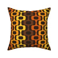 Smaller Scale Mid-Century 1970s Motif Browns 