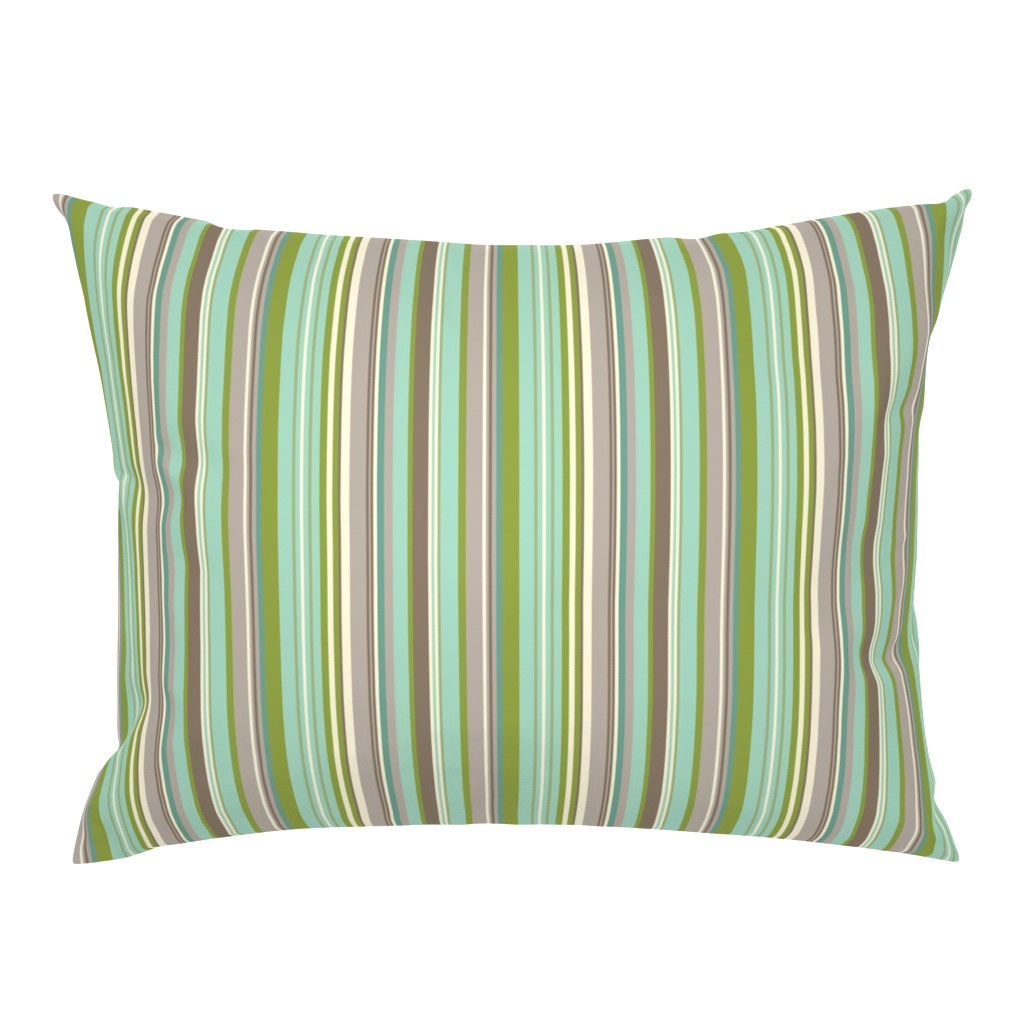 Daydreamer Stripe - Aqua & Taupe