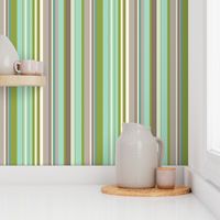 Daydreamer Stripe - Aqua & Taupe