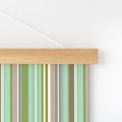 Daydreamer Stripe - Aqua & Taupe