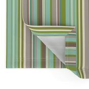 Daydreamer Stripe - Aqua & Taupe