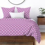 Bichon Frise silhouette dog fabric pattern purple