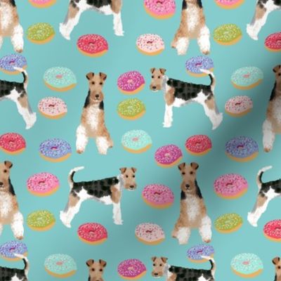 Wire Fox Terriers dog breed fabric donuts