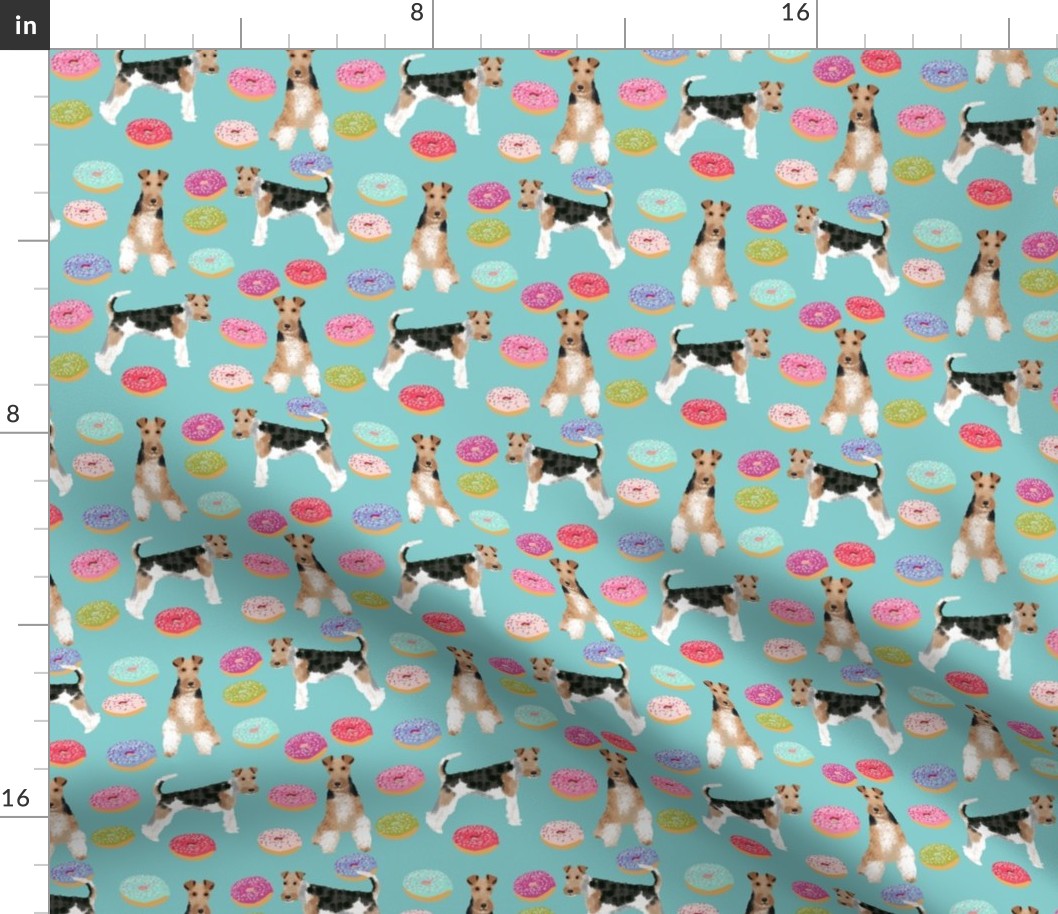 Wire Fox Terriers dog breed fabric donuts