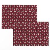 Wire Fox Terriers dog breed fabric simple ruby