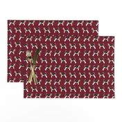 Wire Fox Terriers dog breed fabric simple ruby