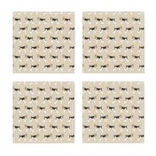 Wire Fox Terriers dog breed fabric simple