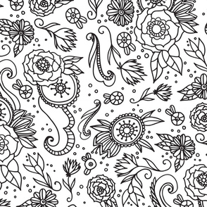 Coloring Book Floral