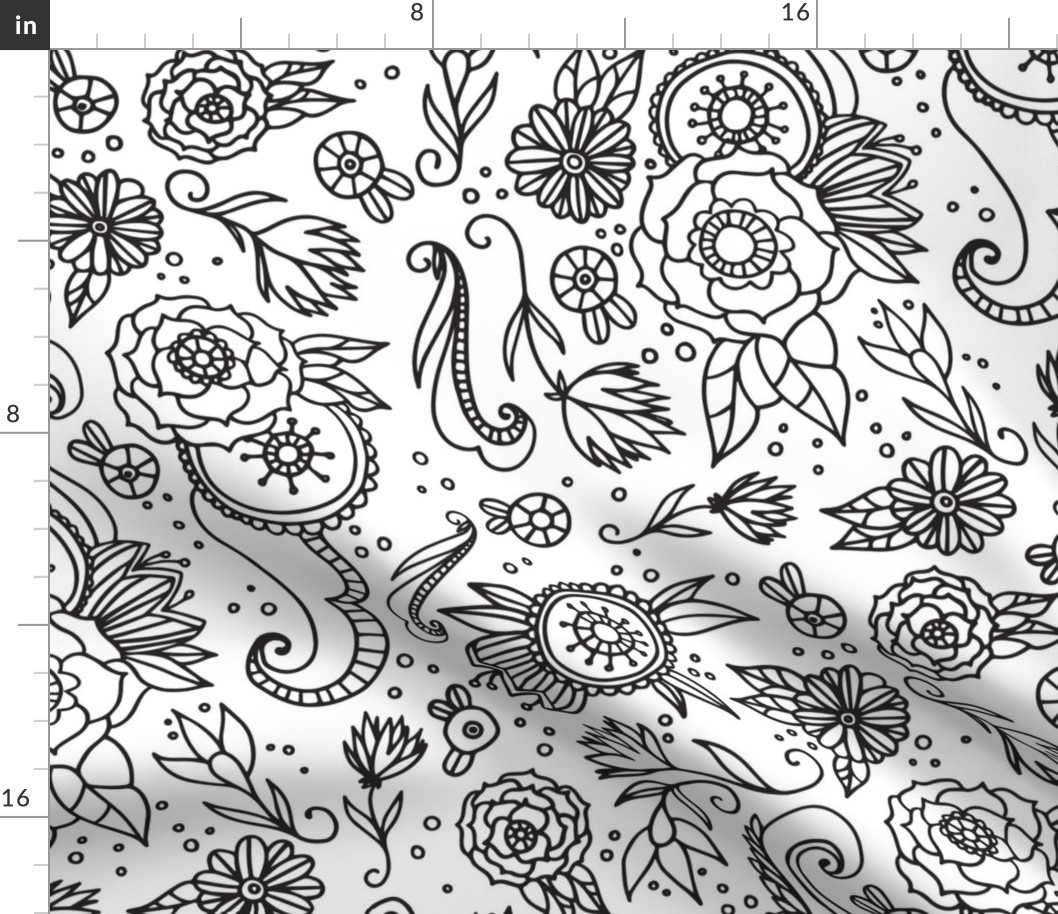 Coloring Book Floral