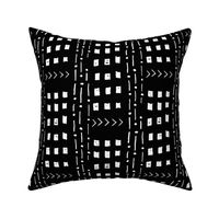 mudcloth inspired fabrics - black and white fabric