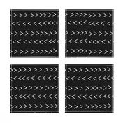 mudcloth inspired zig zag - black and white fabric