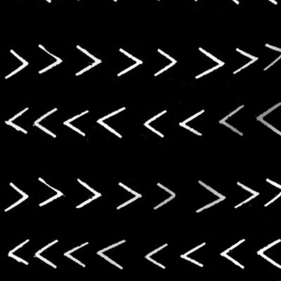 mudcloth inspired zig zag - black and white fabric