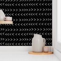 mudcloth inspired zig zag - black and white fabric