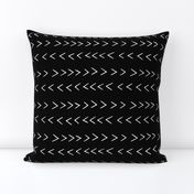 mudcloth inspired zig zag - black and white fabric