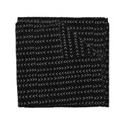 mudcloth inspired zig zag - black and white fabric