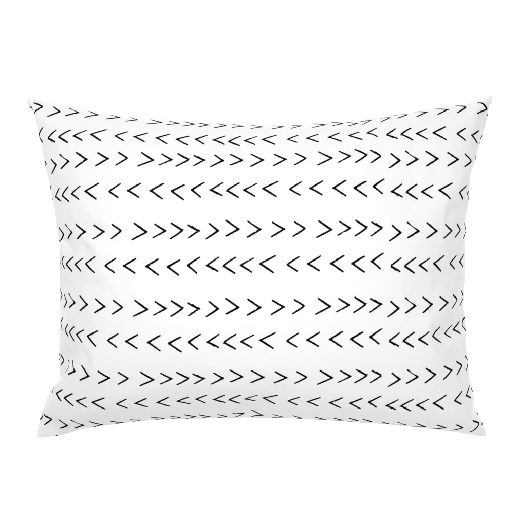 mudcloth inspired zig zag - black and white fabric