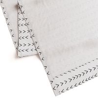 mudcloth inspired zig zag - black and white fabric