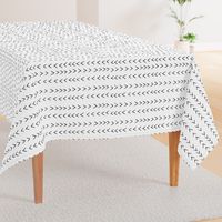 mudcloth inspired zig zag - black and white fabric