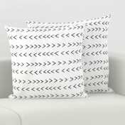 mudcloth inspired zig zag - black and white fabric