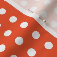 White polka dots on flame hot orange by Su_G_©SuSchaefer