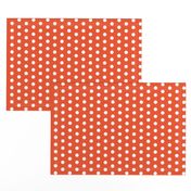 White polka dots on flame hot orange by Su_G_©SuSchaefer