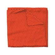 Red polka dots on flame hot orange by Su_G_©SuSchaefer