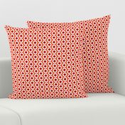 Red in white polka dots on flame hot orange by Su_G_©SuSchaefer