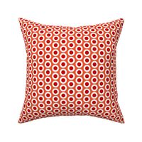 Red in white polka dots on flame hot orange by Su_G_©SuSchaefer