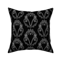 Elegant Halloween ghost damask