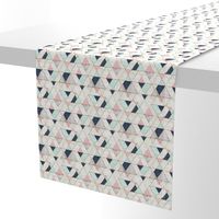 Mod Triangles S - Navy Mint Pink