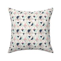 Mod Triangles S - Navy Mint Pink