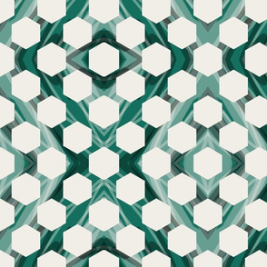 Marble Hexagons - Emerald