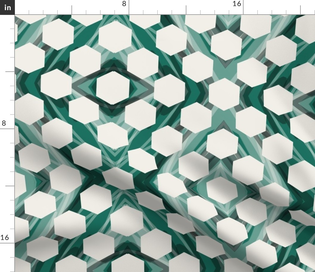 Marble Hexagons - Emerald