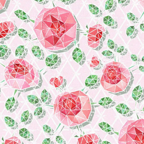 Abstract Geodesic Pink Rose Lattice